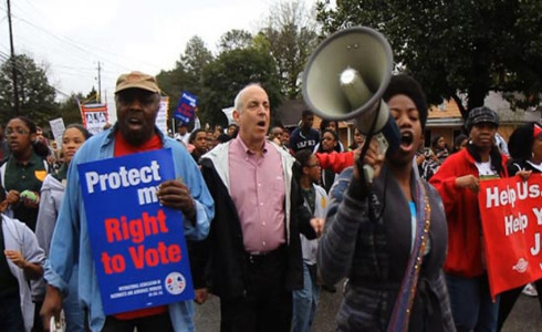 voter suppression protest