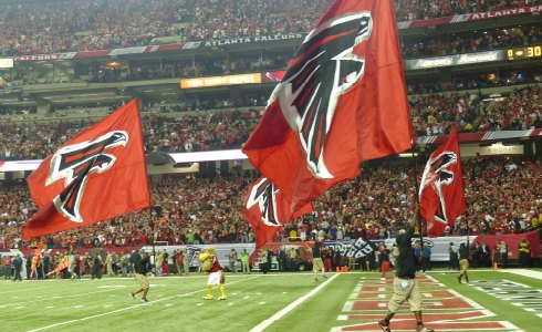 Falcons flags new stadium
