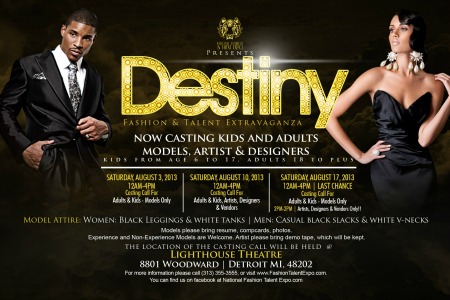 Open Casting Call for Models, Artists and Fashion Designers for the 3rd Annual Destiny II ...