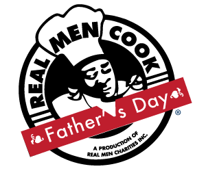 Real Men Cook Red and White logo