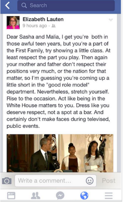 Elizabeth-Lauten-bullies-Malia-and-Sasha-Obama