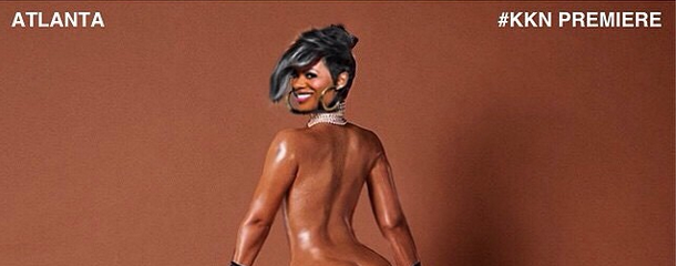 Kandi Burruss Spoofs Kim Kardashians Nude Paper Mag on Kandi Koated Knights Atlanta Daily World