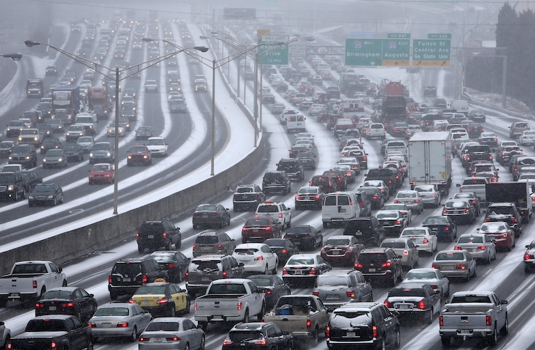 APTOPIX Winter Weather Georgia