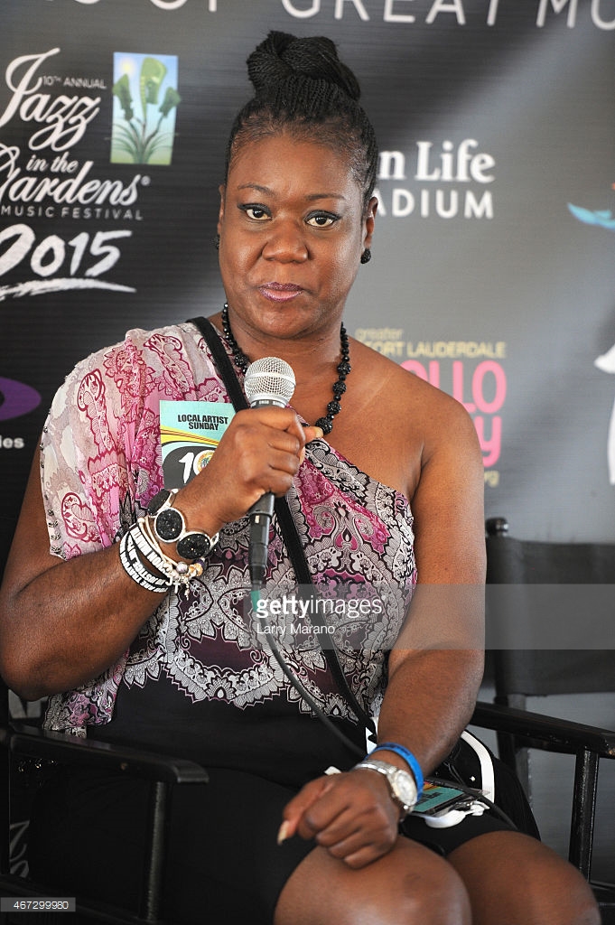 Sybrina Fulton, mother of slain teen Trayvon Martin, appears at Jazz in the Gardens 2015. (Getty)