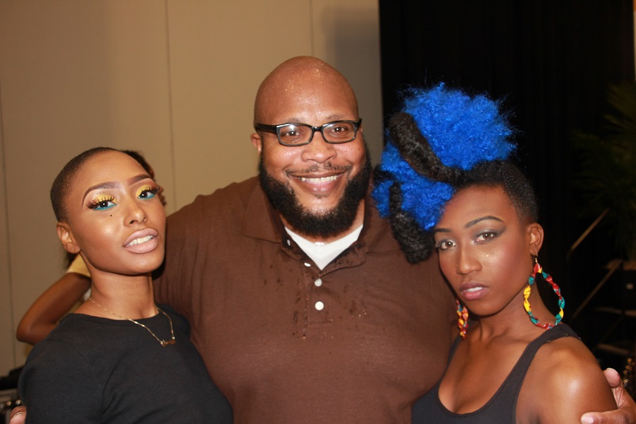 Rap legend Chubb Rock with a few fans after performing inside the Georgia International Convention Center. (Photos: Terry Shropshire)