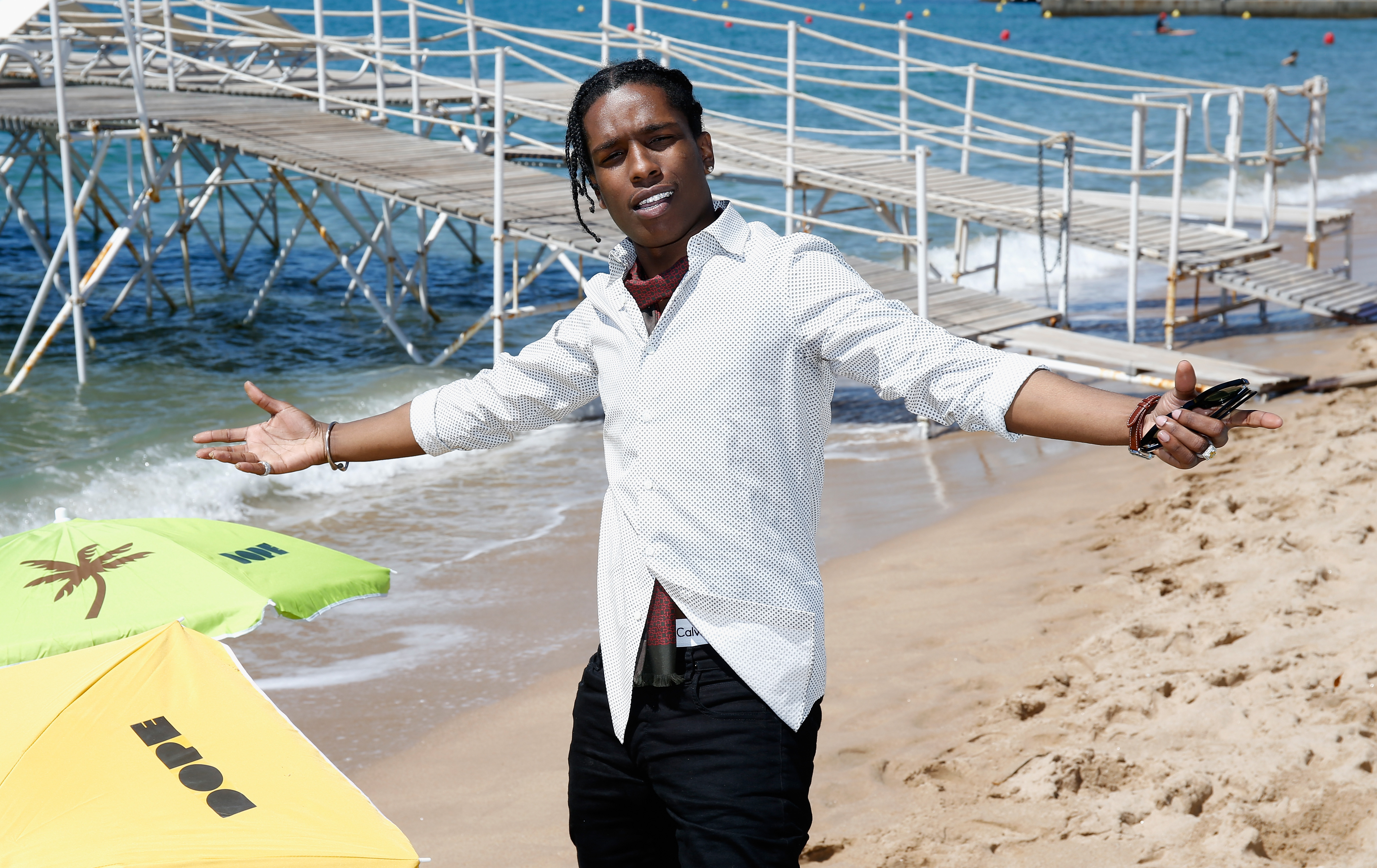 CANNES, FRANCE - MAY 22: Rapper ASAP Rocky attends a photocall for "Dope" during the 68th annual Cannes Film Festival on May 22, 2015 in Cannes, France. (Photo by Alex B. Huckle/Getty Images)