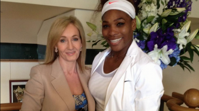 Two megastar queens, JK Rowling and Serena Williams. 