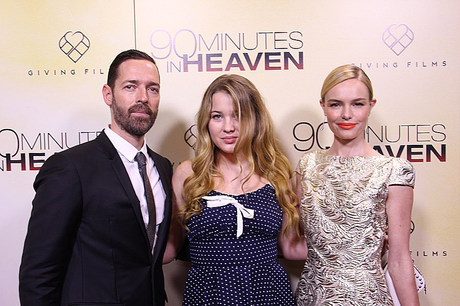 Writer-director Michael Polish, left, with the lead star Kate Bosworth, right. 