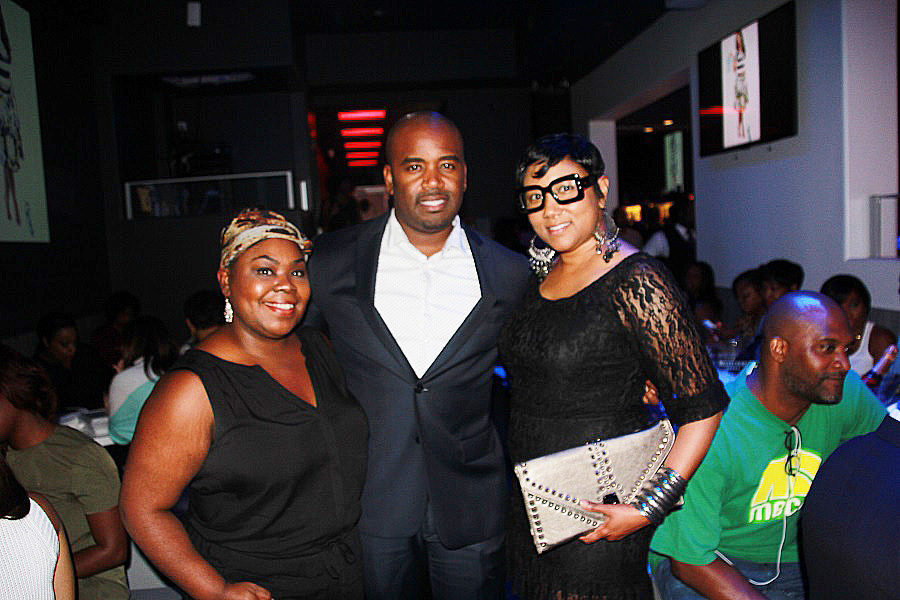 Tamika Morrison, M Bar co-owner Xavier Peoples and Atlanta Daily World general manager Lorraine Cochran