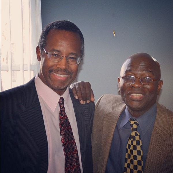 Ben Carson, left, with Armstrong Williams. 