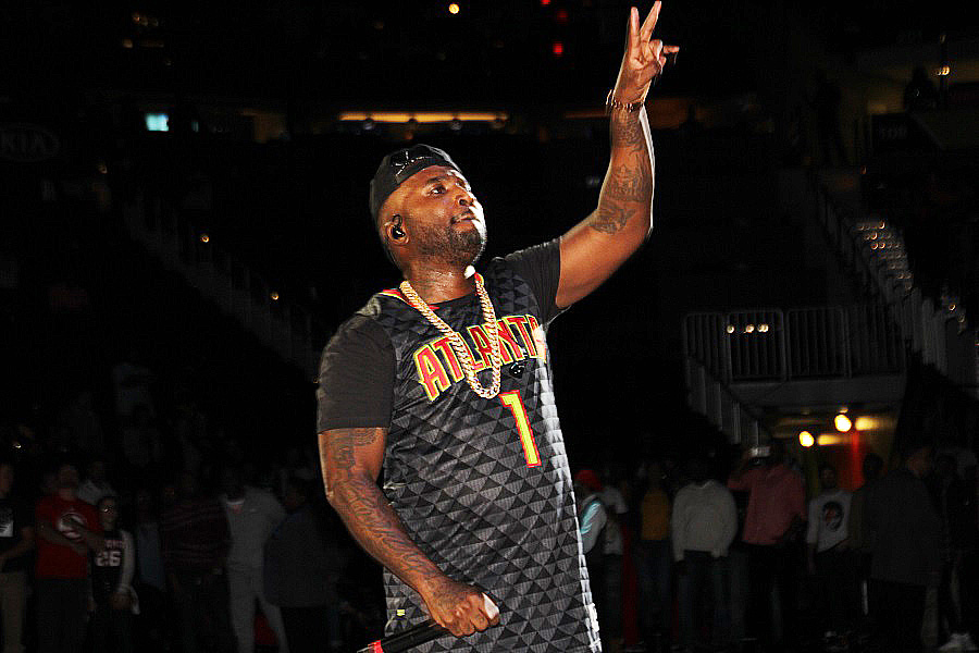Young Jeezy performed at halftime and post-game of the Atlanta Hawks (Photos by Terry Shropshire for Atlanta Daily World and Real Times Media). 