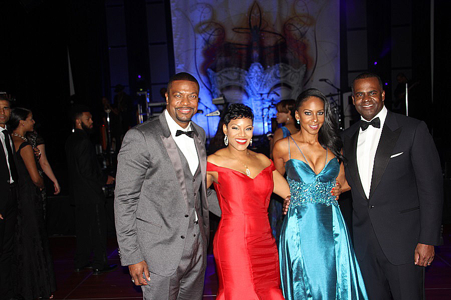 Comedic actor Chris Tucker and date, first lady Sarah-Elizabeth Reed and Mayor Kasim Reed. 