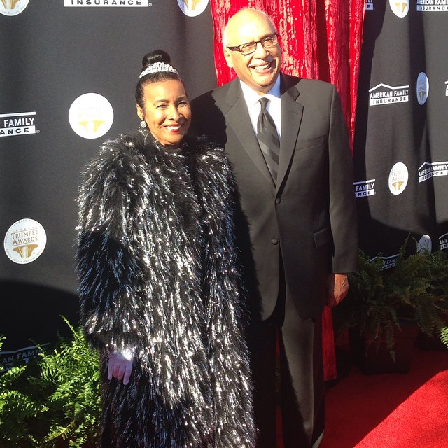 Trumpet Awards founder Xernona Clayton with her husband, Judge Paul Brady. 