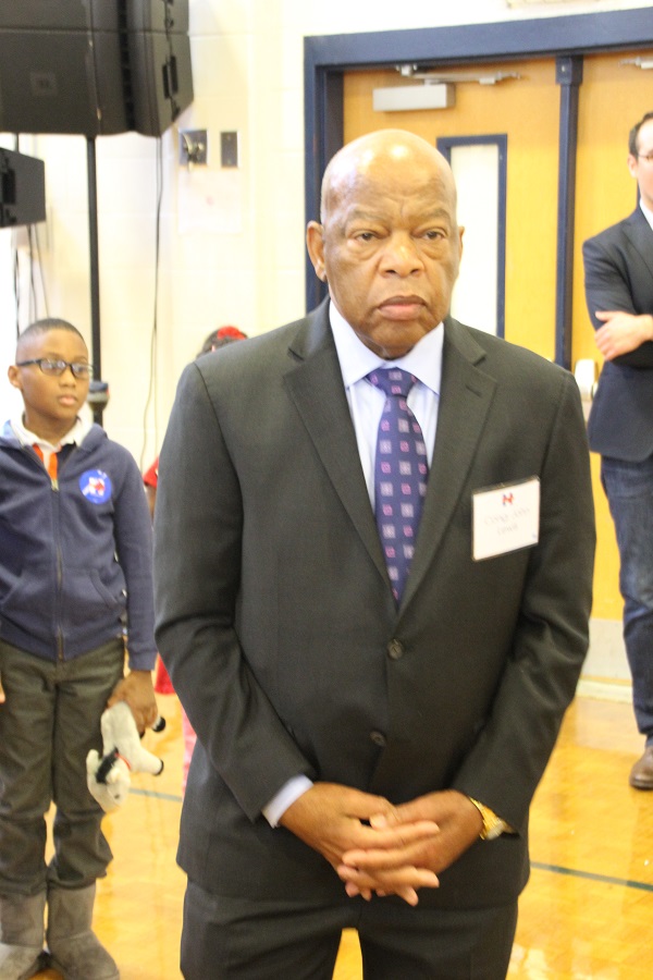 Legendary Congressman John Lewis made an appearance in support off the Clinton campaign. 