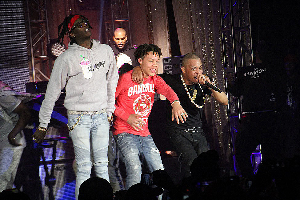 T.I. performs with his son and Young Thug at Greenbriar Mall in (Photos by Terry Shropshire for Atlanta Daily World and Real Times Media). 