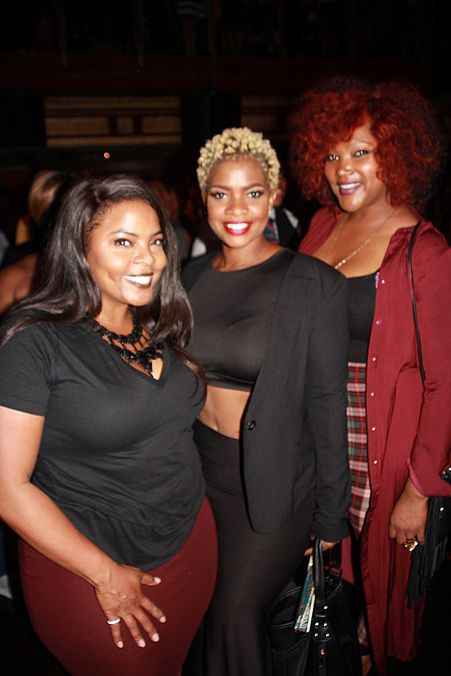 (L-R) Special Guests Brely Evans (Sparkle/The Man in 3B), Christina Johnson (vh1 Atlanta Exes) and Toni Acey (Celebrity Makeup Artist)