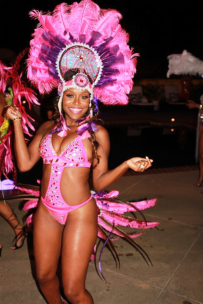Quad Webb-Lunceford in a gorgeous Brazilian-style Carnival outfit for her birthday party in metro Atlanta (Photos by Terry Shropshire for Atlanta Daily World and Real Times Media). 