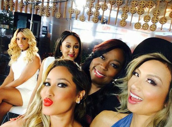 A very symbolic photo. Tamar Braxton, left, seems apart from the rest of the cast of "The Real." Photo: Instagram