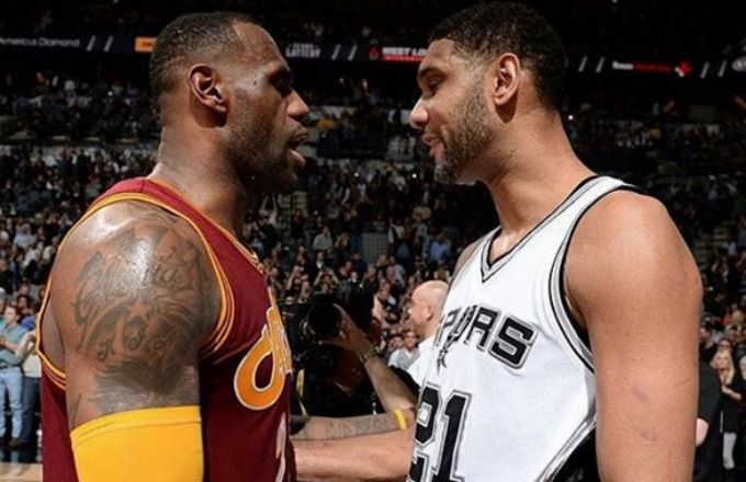 LeBron James dedicated his Instagram page to Duncan, despite the fact that Duncans Spurs beat LBJ teams two-out-of-three times in NBA Finals series. 