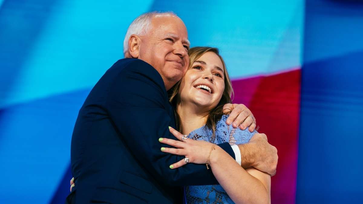 Tim Walz and daughter Hope